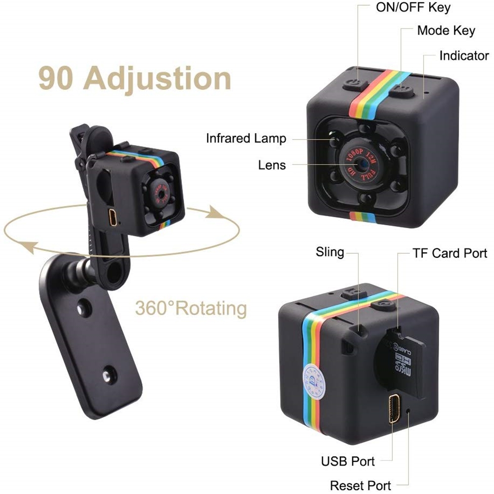 HD 1080P Night Vision Camcorder DVR Sport Car Digital DV Video Cam Spycam Mini Camera